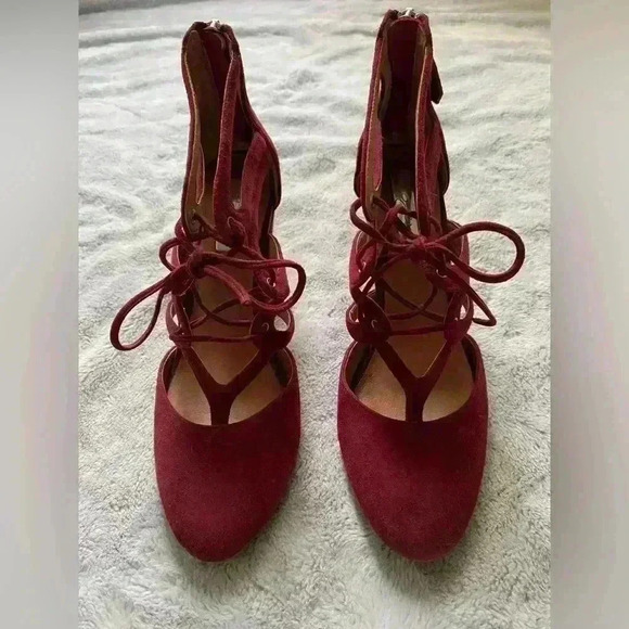 Halogen Sydney Leather Block Heels EUC - Picture 2 of 6